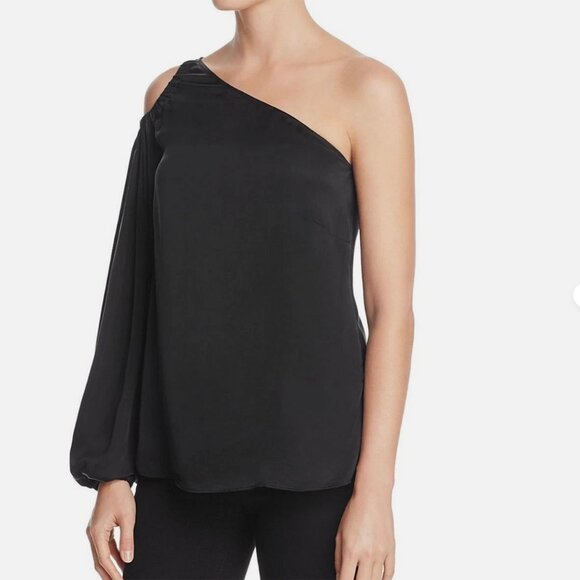 Elizabeth and James Tops - Elizabeth & James DENISSA Satin One-Shoulder Blouse